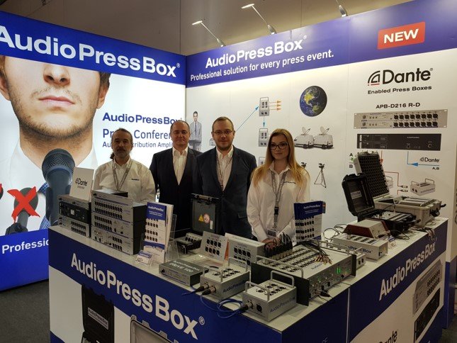 audiopressbox booth on prolight+sound 2018