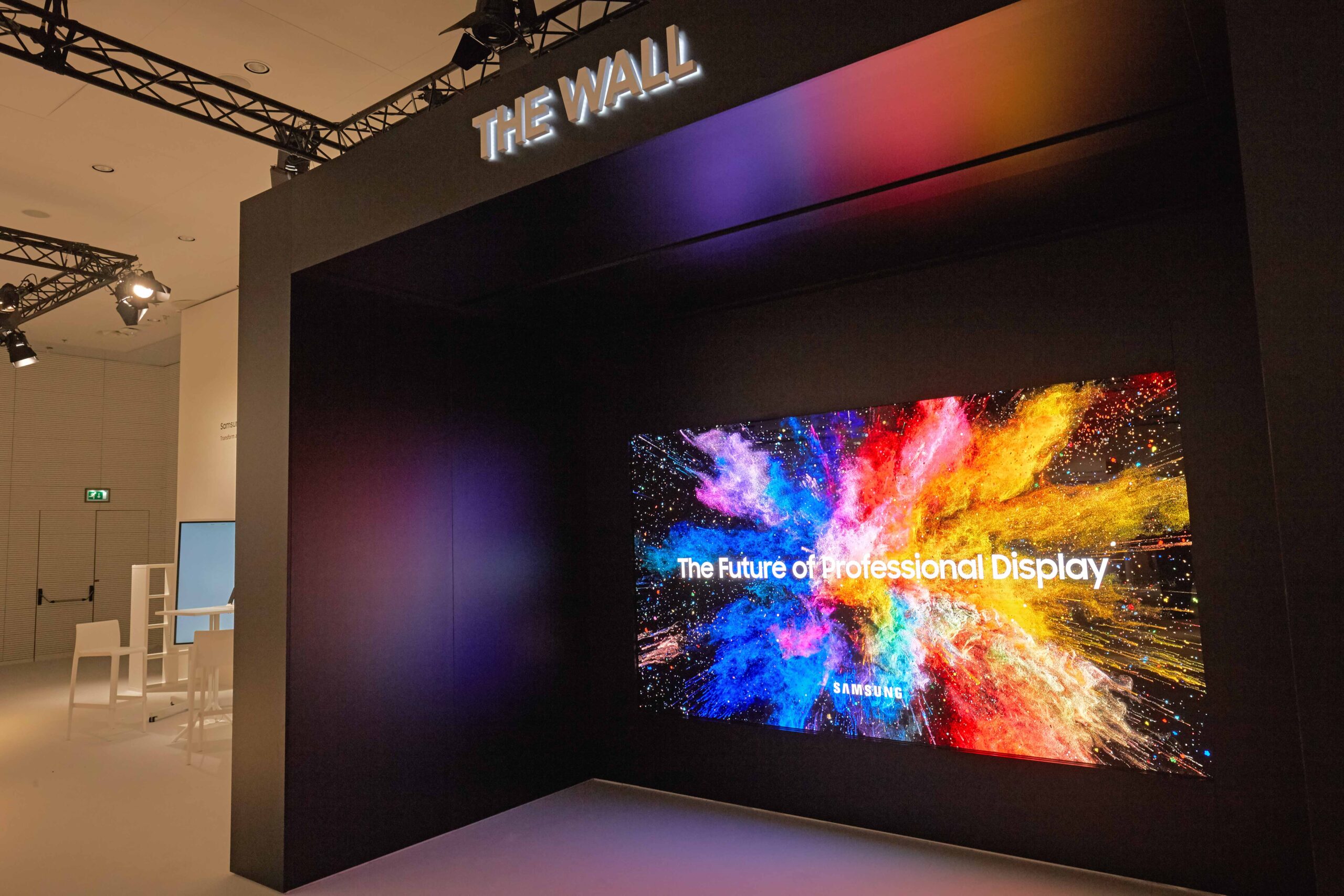 LED stena Samsung The Wall na výstavnom stánku na veľtrhu ISE 2018